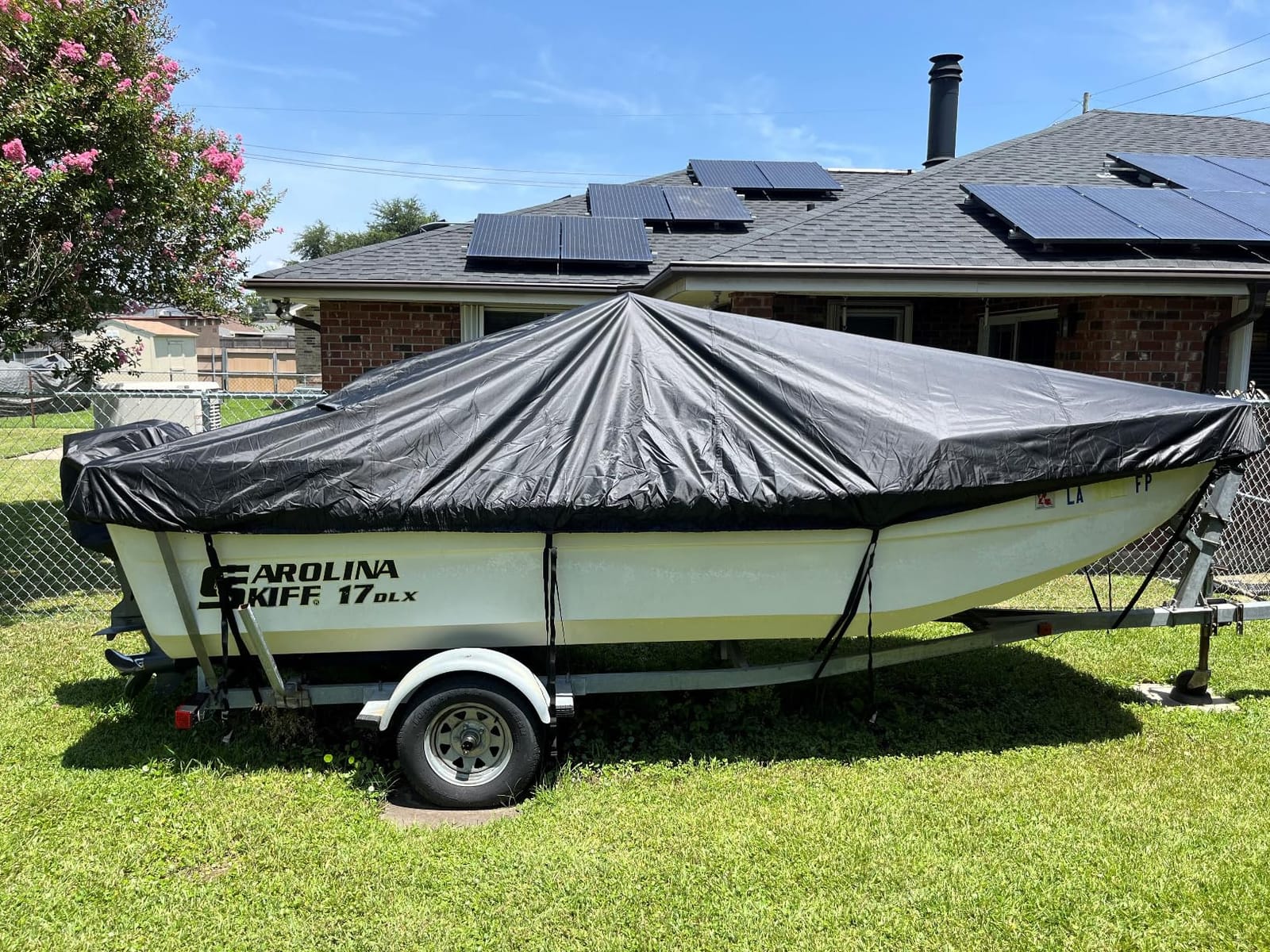 Bass Boat Cover 17-19 ft, Boat Cover with Motor Cover, Black customer photo 2
