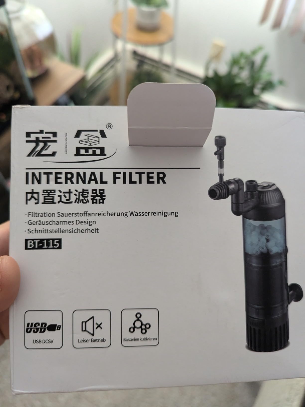 UPETTOOLS Aquarium Filter Fish Tank Filter with Fluid Bed Sponge Filter Multiple Function Ultra-Silent Filter 5-20 Gallon customer photo 2