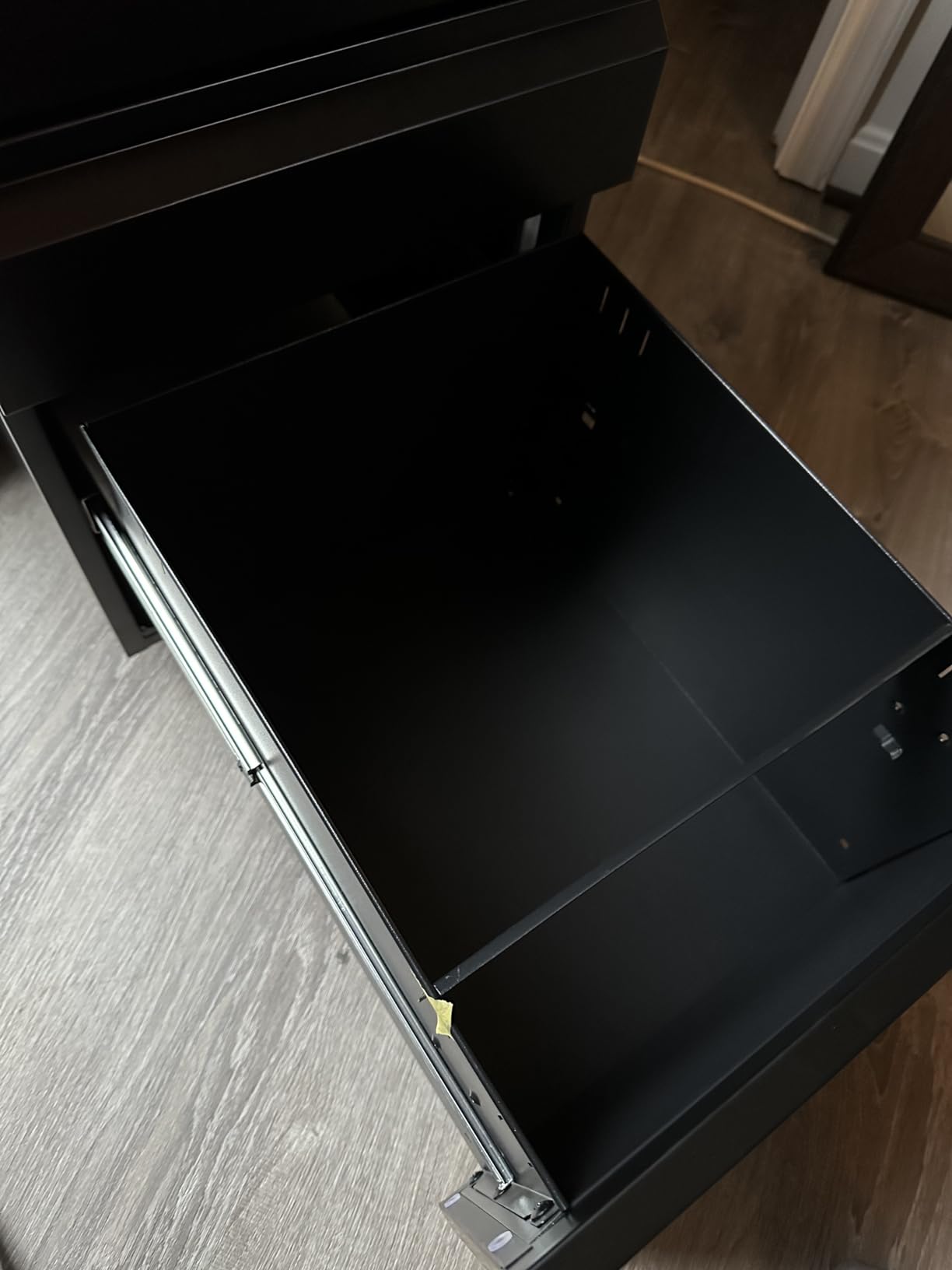 MIIIKO 2 Drawer File Cabinet with Lock, Metal Lateral Rolling Printer Stand Filing Cabinets with Drawers for Home Office,A4, Letter Size File Folders(Black) customer photo 1