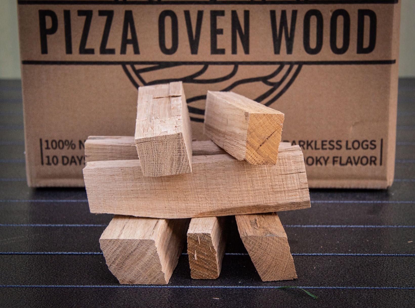 Kiln-Dried Oak Wood for Pizza Ovens, 8-Inch Barkless Logs, Ideal for Ooni, Gozney, Solo Stove, and Other Wood-Fired Pizza Ovens- Approx. 15lbs customer photo 1
