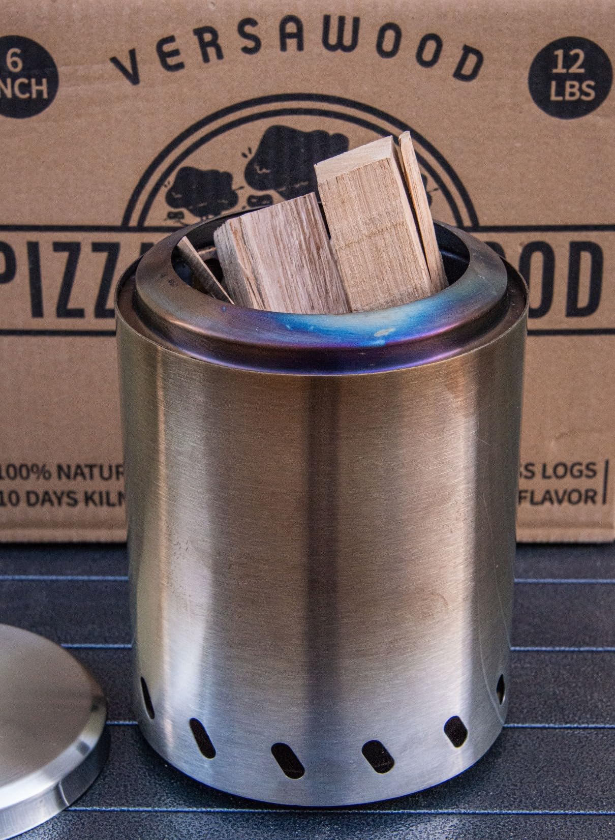 Kiln-Dried Oak Wood for Pizza Ovens, 8-Inch Barkless Logs, Ideal for Ooni, Gozney, Solo Stove, and Other Wood-Fired Pizza Ovens- Approx. 15lbs customer photo 2