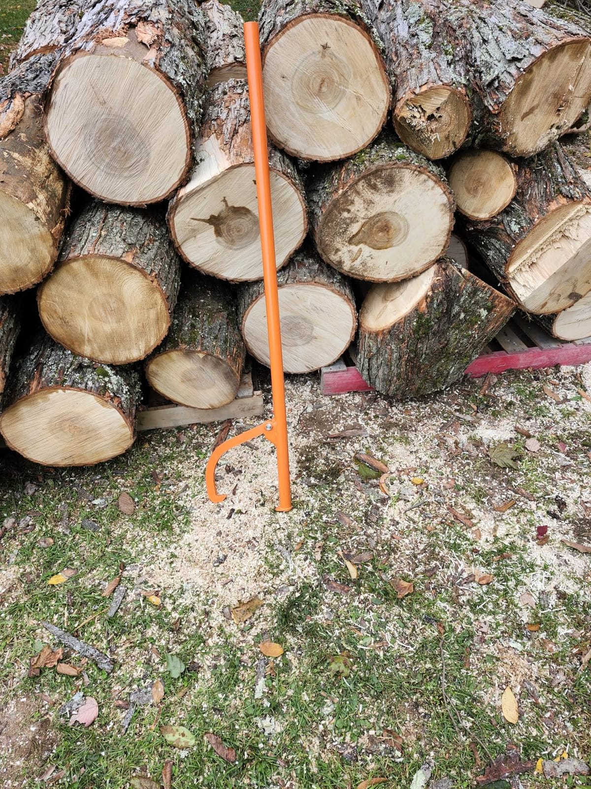 VEVOR 46.5'' Felled Cant Hook Logging Tool, Adjustable Heavy Duty Steel Log Roller, Log Lifter Timber Jack with Rubber Grip, Forestry Logging Tools for Lifting and Handling Logs up to 32