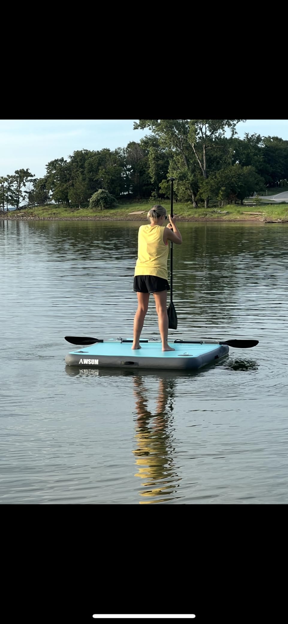 AWSUM Inflatable Floating Dock for Water Activities, 6FT/8FT/10FT Water Mat customer photo 2