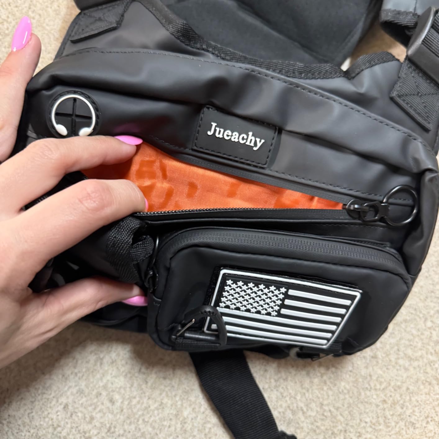 Jueachy Chest Bag For Men: Tactical Chest Vest Fits Most Pistols Chest Rig EDC Pouch Pack for Running,Hiking,Travel customer photo 1