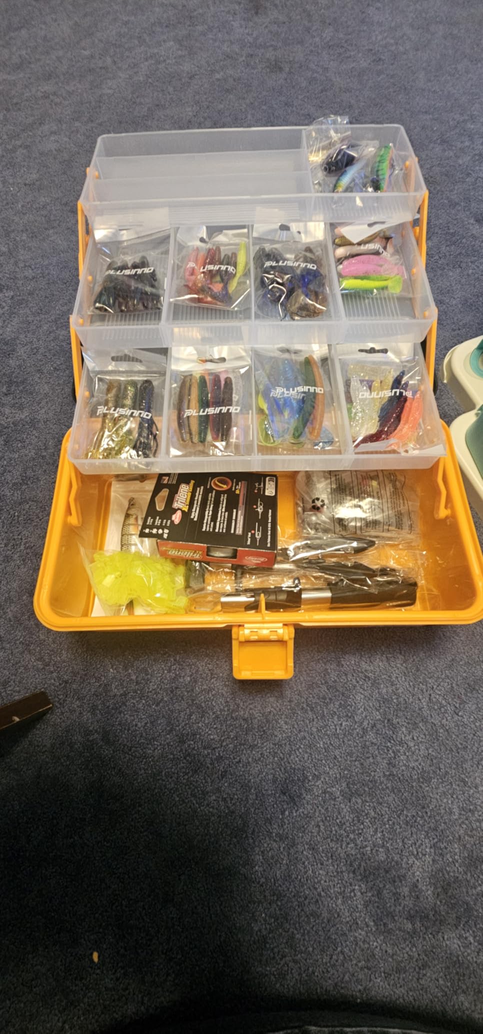 PLUSINNO Fishing Tackle Kit, Large 12X Spacious 4-Layer Tackle Box, 547 Pcs customer photo 1