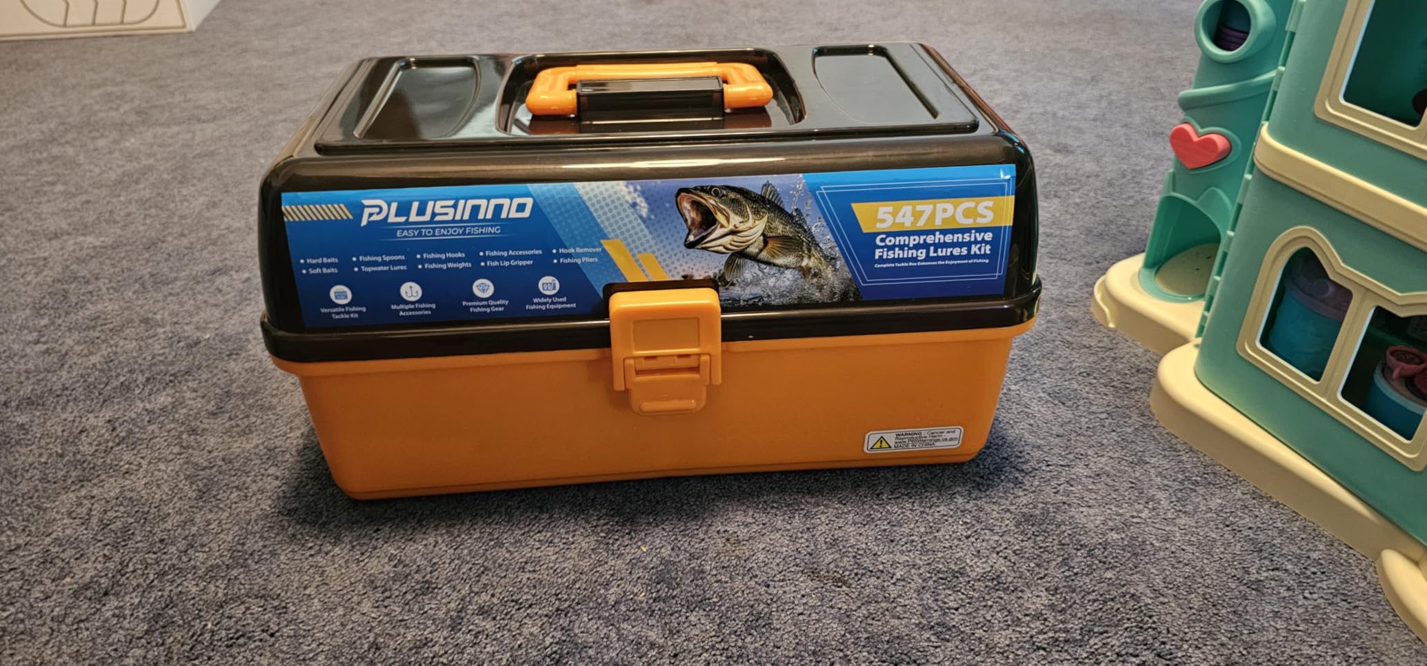 PLUSINNO Fishing Tackle Kit, Large 12X Spacious 4-Layer Tackle Box, 547 Pcs customer photo 2