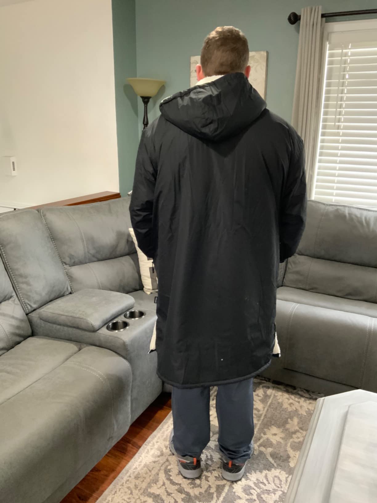 Hiturbo Warm Waterproof Swim Parka: Windproof Hooded Changing Robe customer photo 2