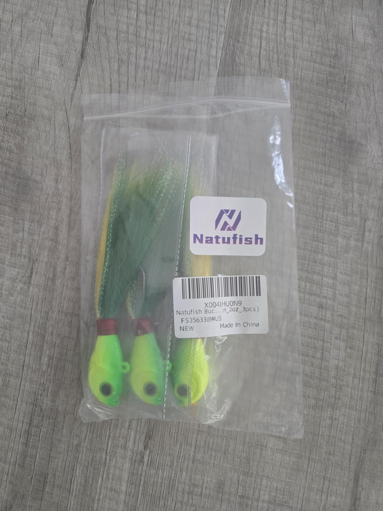 Natufish Bucktail Jigs 3/5Pcs Flash Hair Tail Lifelike Action Saltwater customer photo 1