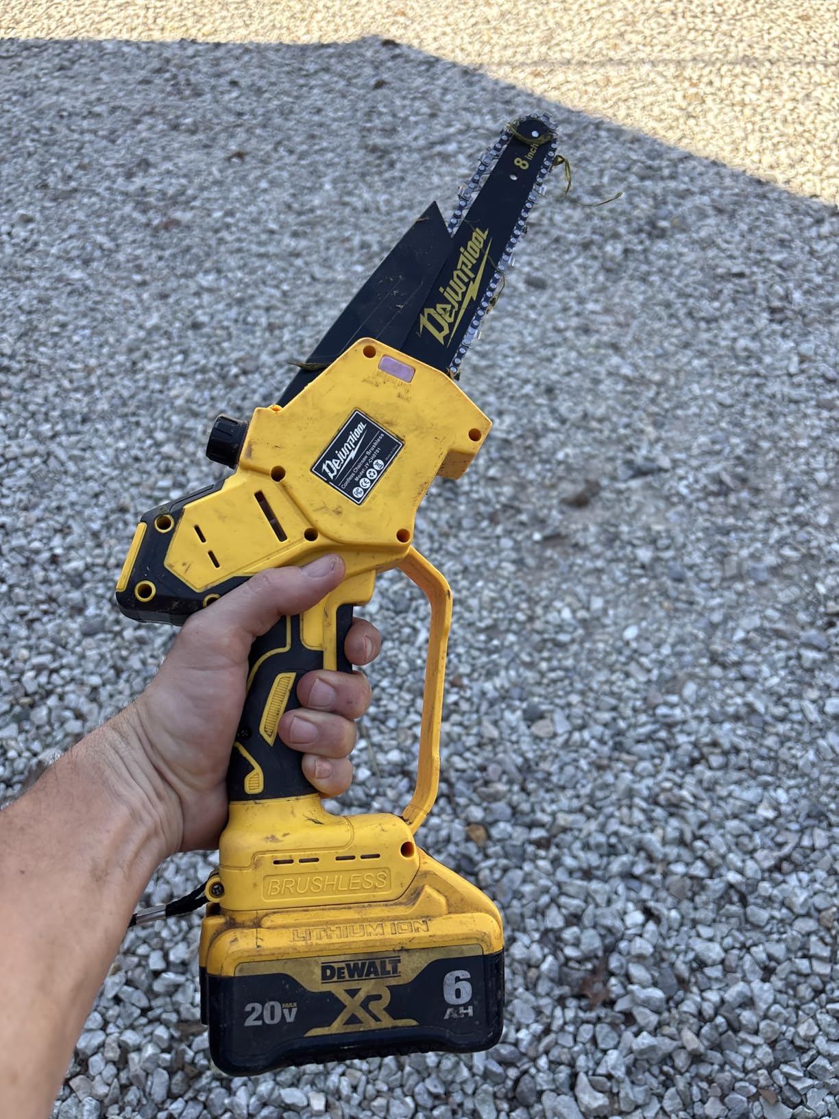 Cordless Mini Chainsaw Compatible with Dewalt 20V MAX Battery, 6 Inch & 8 Inch Small Electric Chainsaw Brushless, Auto Oiler, Handheld Pruning Tree Saw Gift for Men Dad Husband Fathers (Tool Only) customer photo 2