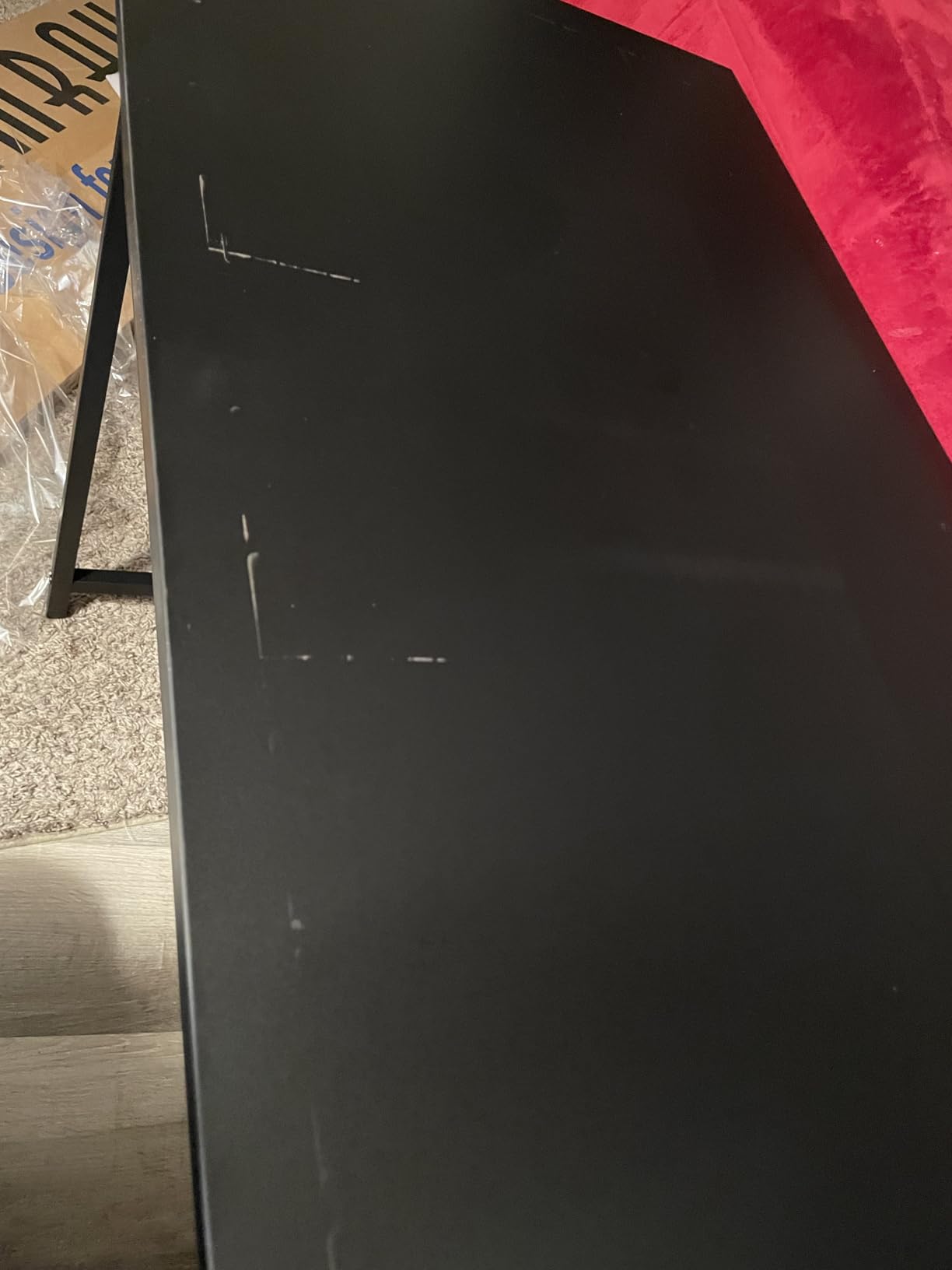 Pamray 32 Inch Small Computer Desk with 2 Drawers for Bedroom Study Writing Home Office Table for Small Spaces Black customer photo 2