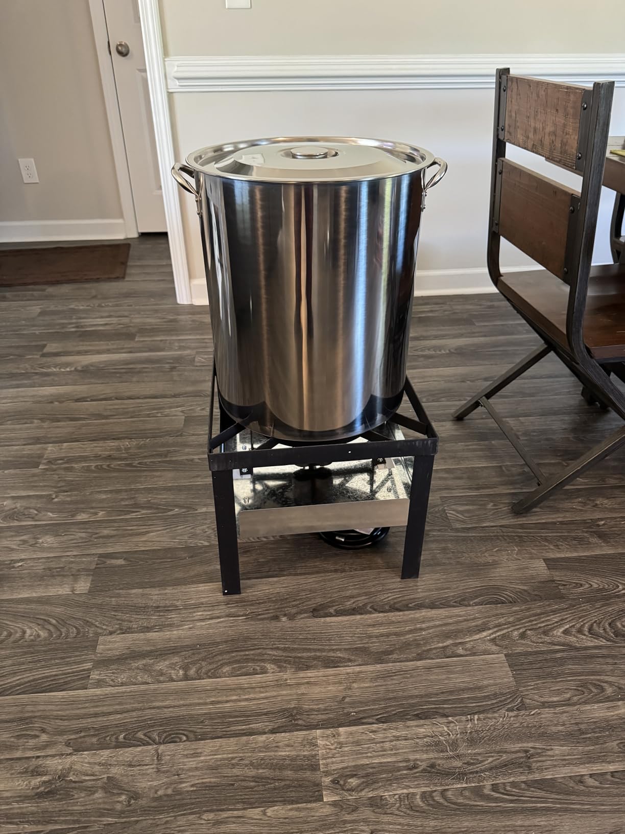 Stainless Steel 60QT Crawfish Boiler with Cover & 12 Inch Skimmer customer photo 2