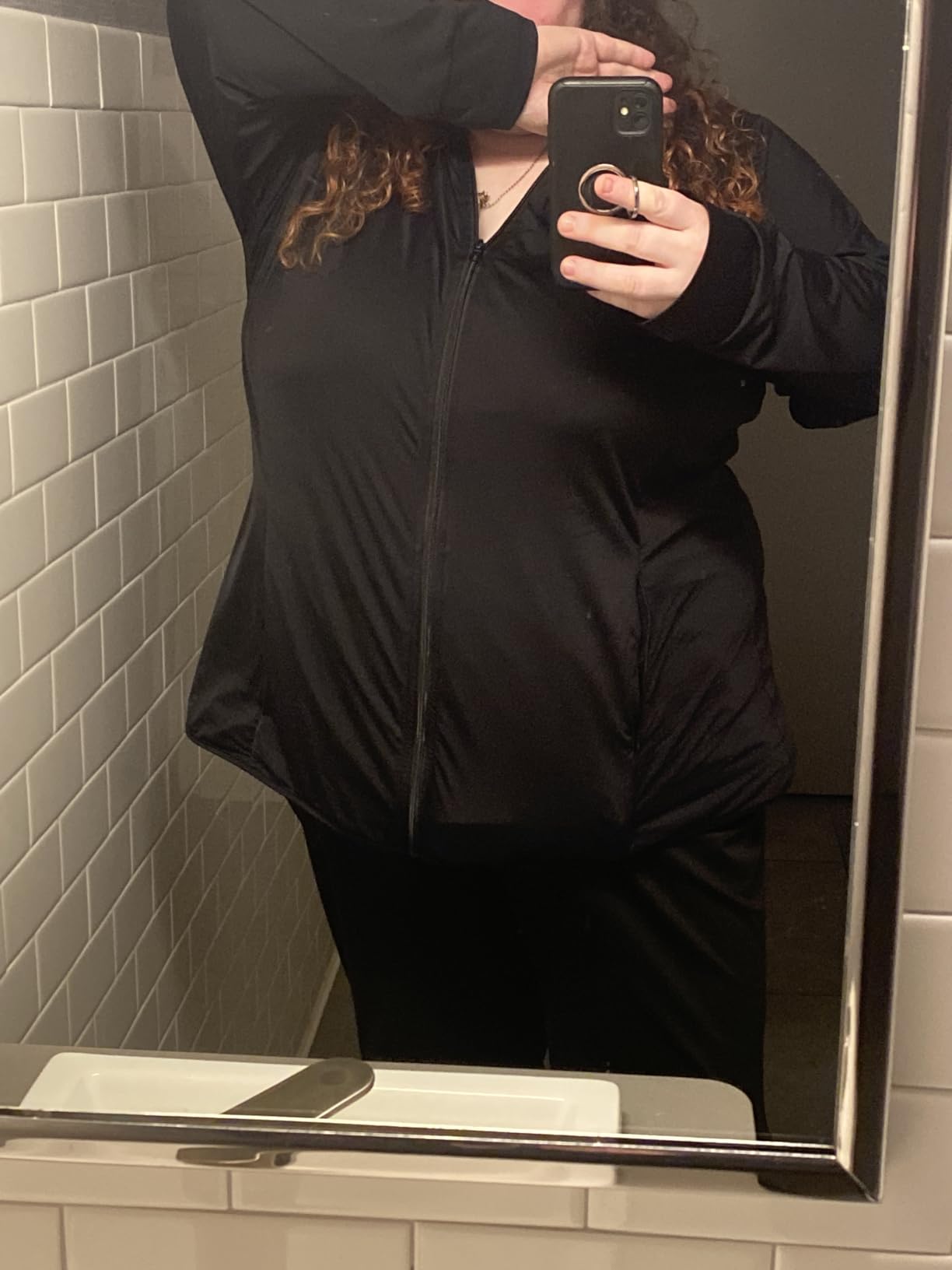 COOTRY Women's Plus Size UPF 50+ Sun Protection Jacket Long Sleeve Zip Up customer photo 1