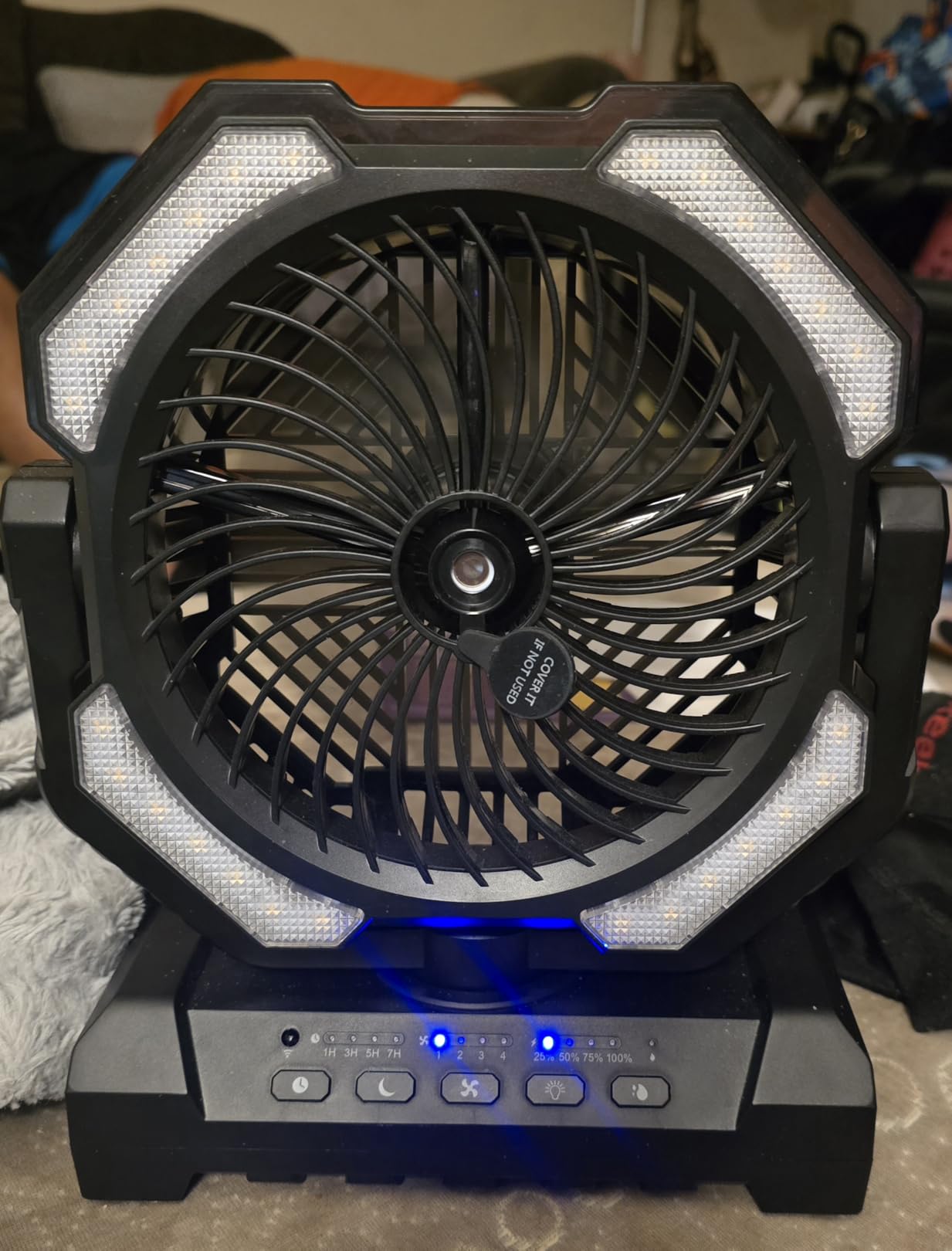 Camping Misting Fan, 24000mAh Portable Battery Powered Fan with Mist, Light customer photo 1
