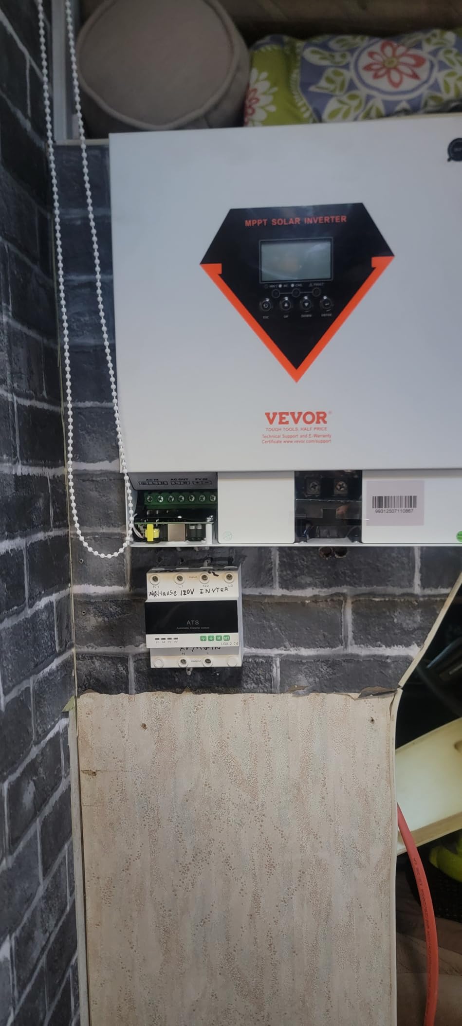 VEVOR Hybrid Solar Inverter 3000W Single Phase Pure Sine Wave Inverter customer photo 2