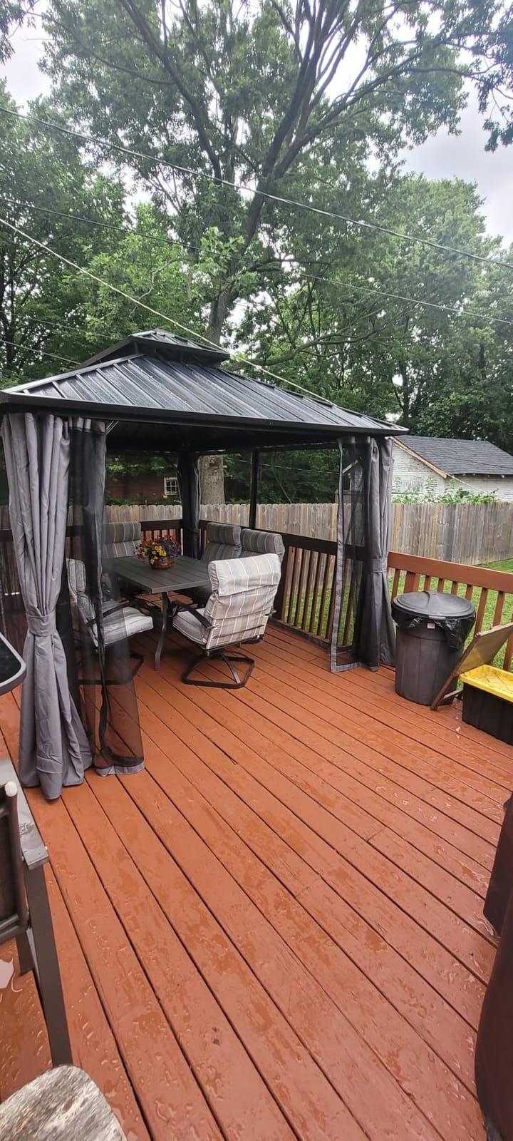 Aoxun Gazebo 10x12 Hardtop Gazebo with Double Galvanized Steel Roof, Gray customer photo 1