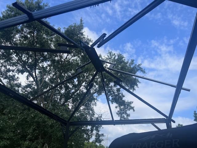 Aoxun Gazebo 10x12 Hardtop Gazebo with Double Galvanized Steel Roof, Gray customer photo 2