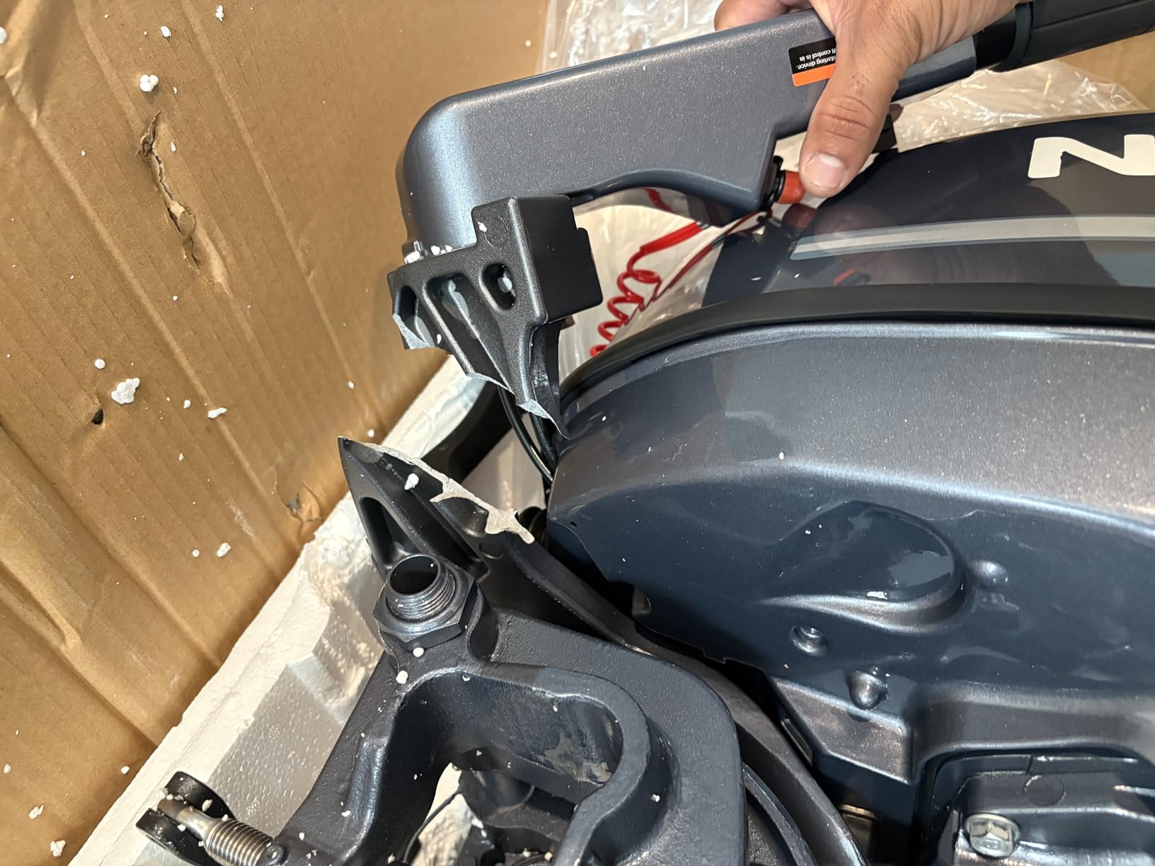 Nursia 20HP Four-Stroke Outboard Motor,Marine Boat Engine, Manual Start System,Navy Blue, customer photo 1