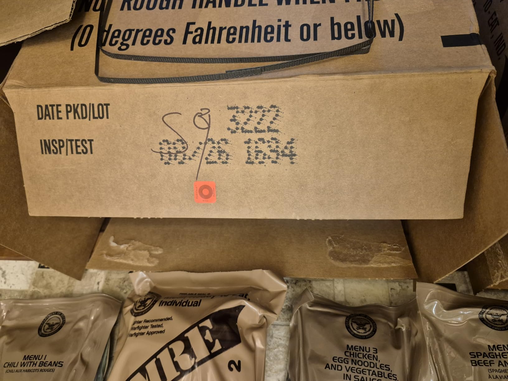 2026 Inspection MRE, U.S. MRE Meals, Emergency Supplies, Emergency Food Supply, Survival Food w/Flameless Heater, Ready Meals (Variety Pack of 24) – (A & B Case Fresh Stock) MREs have 10 Year Shelf Life From Inspection Date customer photo 1