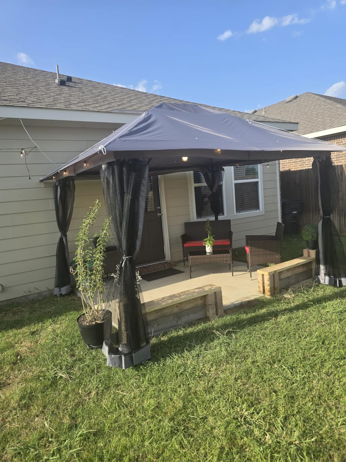 Aoxun 10x12 Gazebo Canopy with Steel Frame, Double Roof customer photo 1