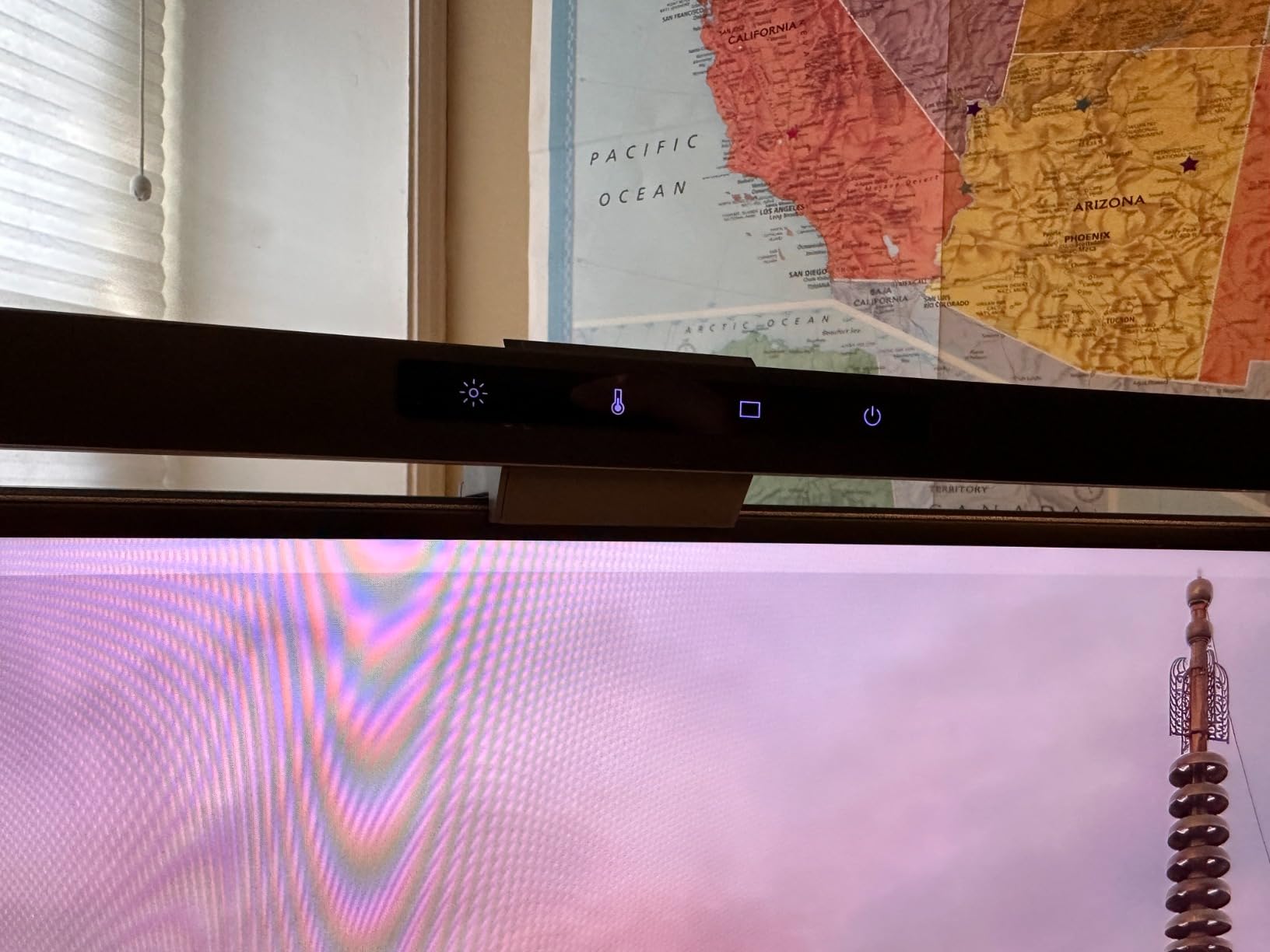 ONWAY Curved Monitor Light Bar with RGB Backlight, Wireless Remote Touch Control, No Glare Lamp with Camera Base for Gaming/Office Computer Setup customer photo 1