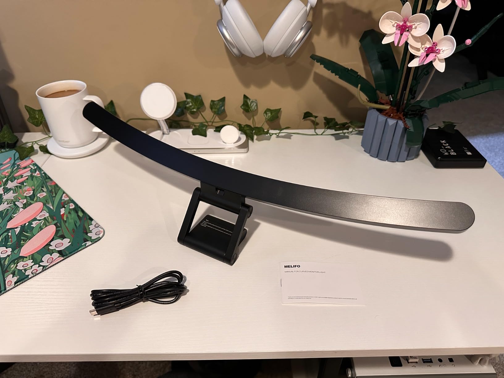 ONWAY Curved Monitor Light Bar with RGB Backlight, Wireless Remote Touch Control, No Glare Lamp with Camera Base for Gaming/Office Computer Setup customer photo 2