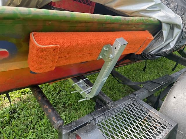 Boat Trailer Guides 2-4 Foot Bunk Boards Kit - 24 Inch Carpeted Guide On Tilting Side Bunks for High Beam, Box or C-Channel Trailers with Mounting Frames and Hardware customer photo 1