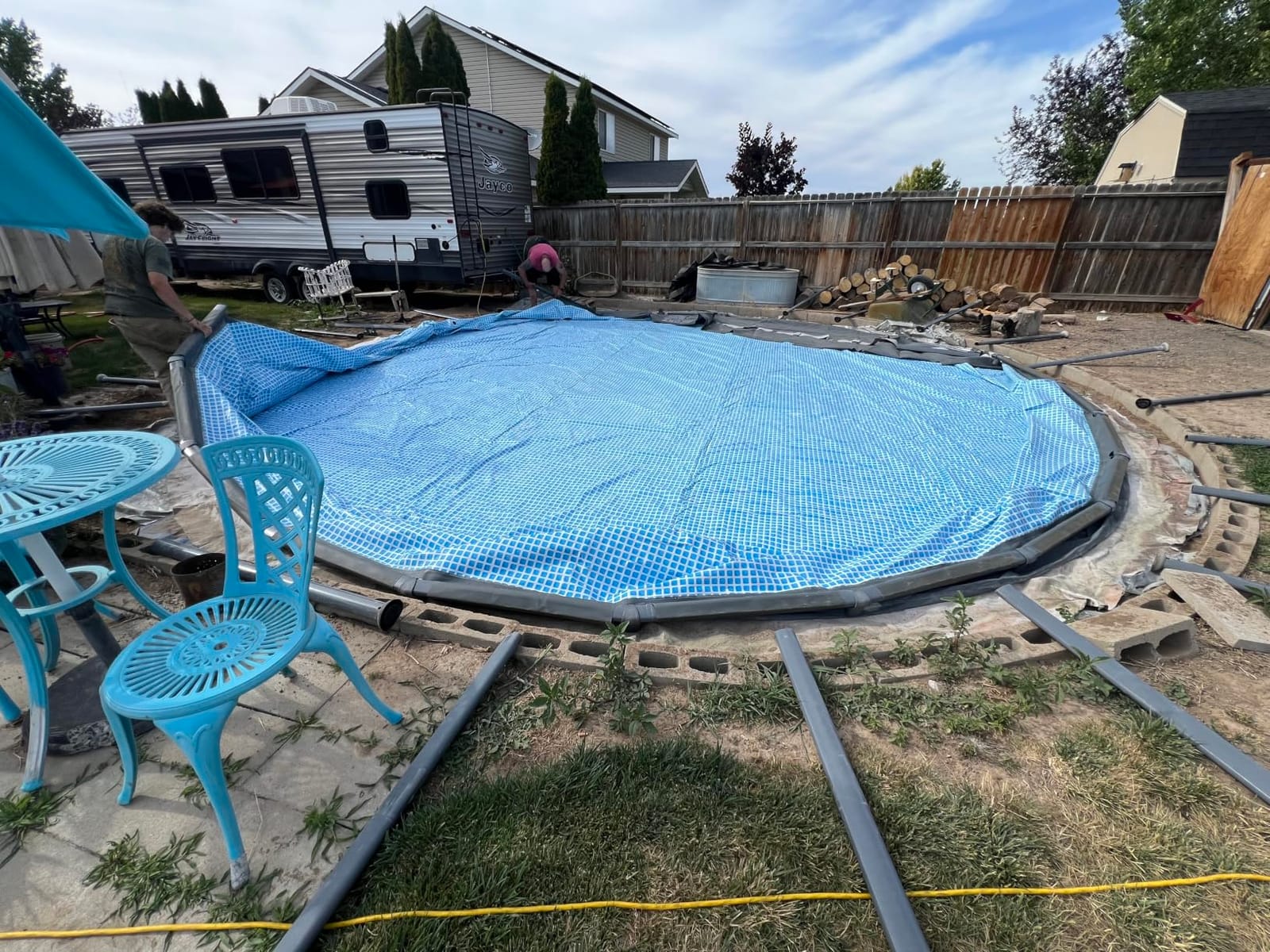 INTEX Ultra XTR 18ft x 52in Round Above Ground Swimming Pool Set w/Pump | 26329EP - 2100 GPH Sand Filter Pump, Ladder, Pool Cover & Ground Cloth Included - Strong Galvanized Steel Frame customer photo 1