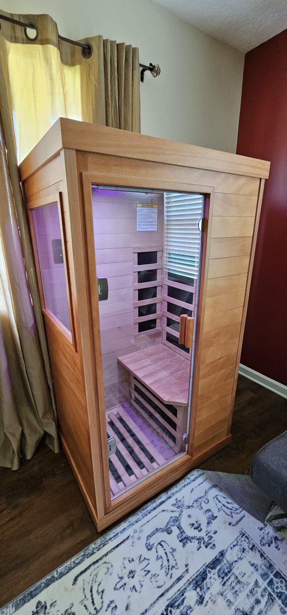 OUTEXER Traditional Steam Sauna 240V 3KW Home Spa Room for 2-3 Person customer photo 1