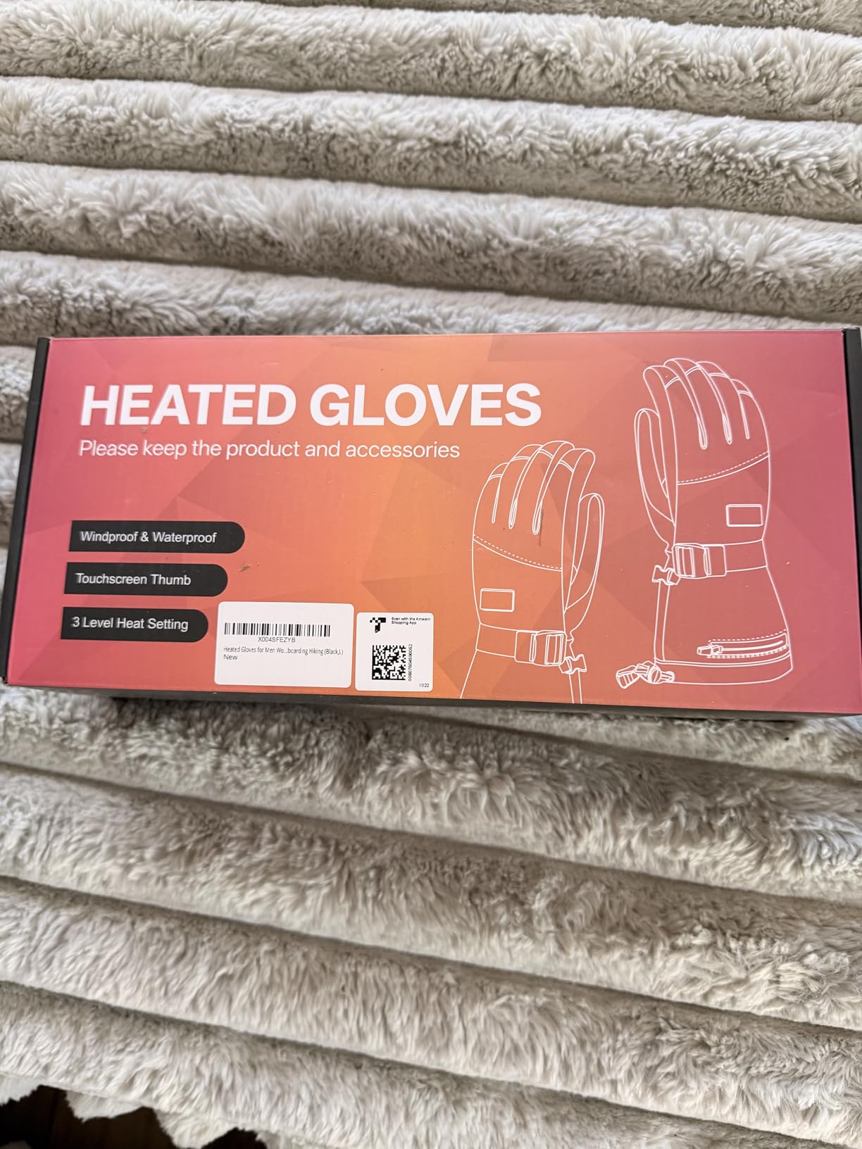 Heated Gloves, Rechargeable Heated Gloves for Men Women, Waterproof Electric Heating Ski Gloves with Touchscreen for Cold Weather Motorcycle Skiing Snowboarding Hiking Hunting Gifts customer photo 2