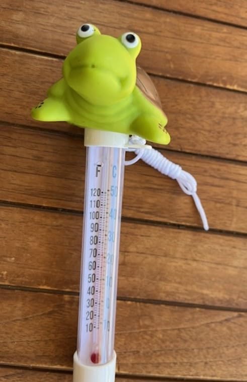 Floating Pool Thermometer, Large Display with String Easy to Read, Shatter Resistant, for Outdoor & Indoor Swimming Pools, Spas, Hot Tubs & Aquariums (Turtle) customer photo 2