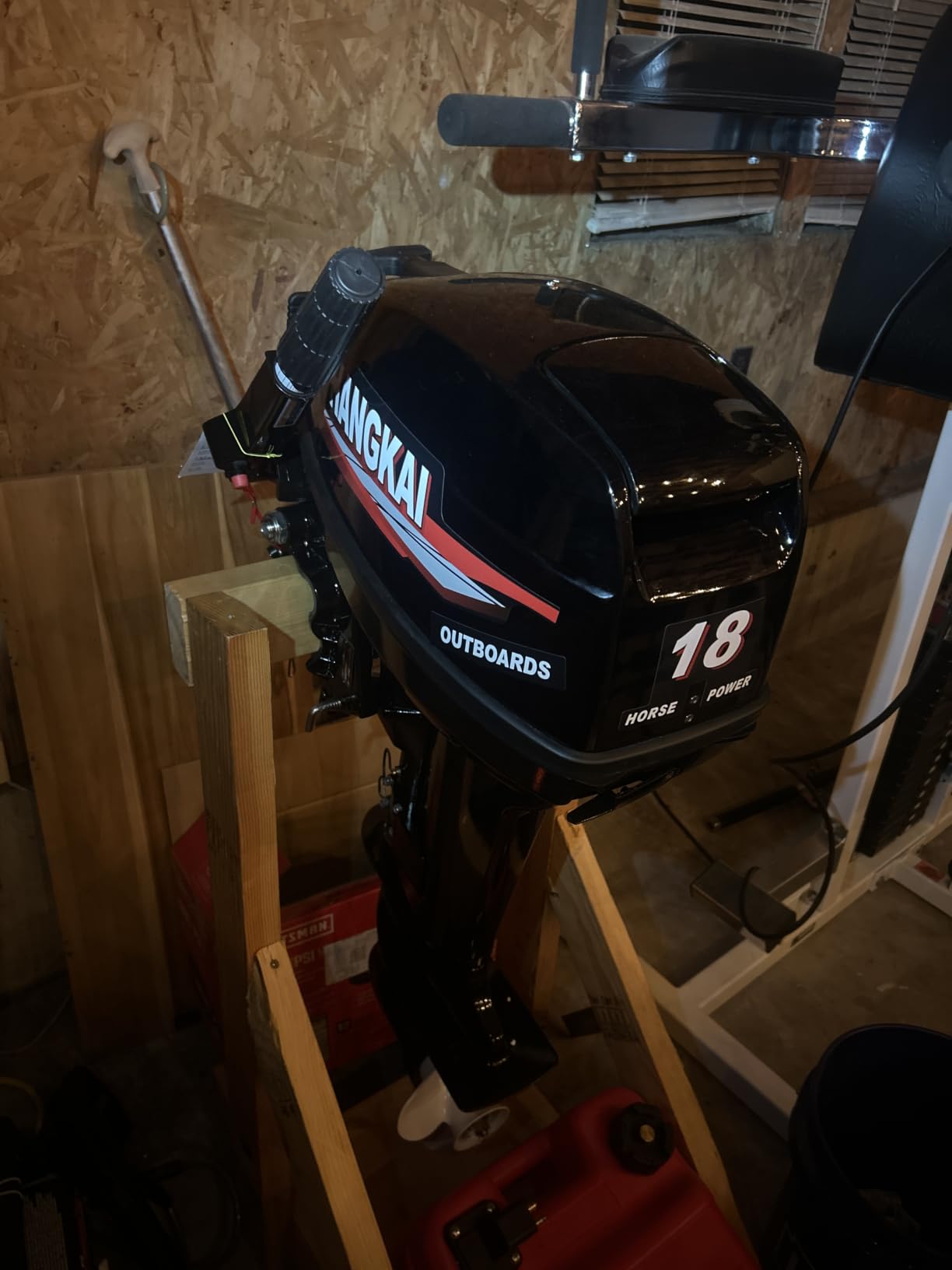 2 Stroke 18HP Outboard Motor, 246CC Fishing Boat Kayak Engine Short Shaft Fishing Boat Engine Outboard Motor Kit with Water Cooling System & CDI Ignition(5500RPM) customer photo 2