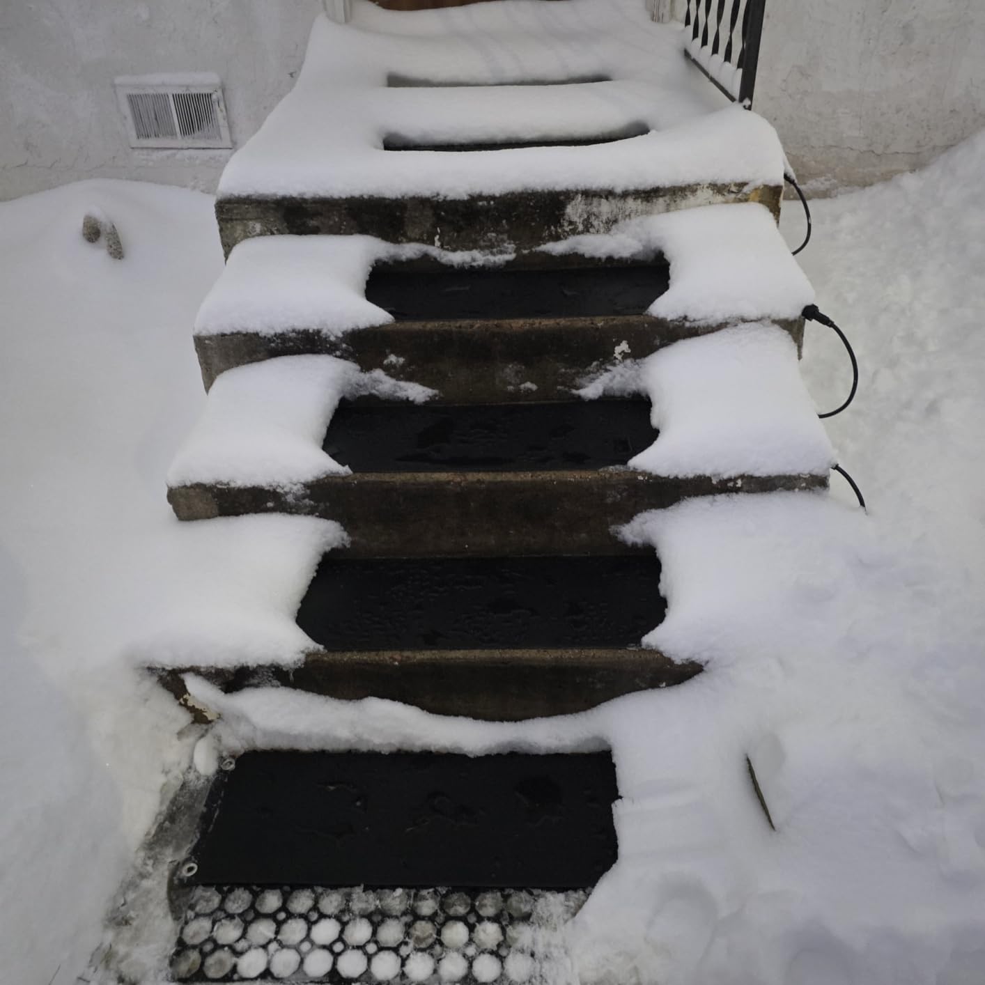 3PCS Heated Snow Melting Mats 10 x 30 IN,Electric Snow Walkway Outdoor Mat customer photo 1