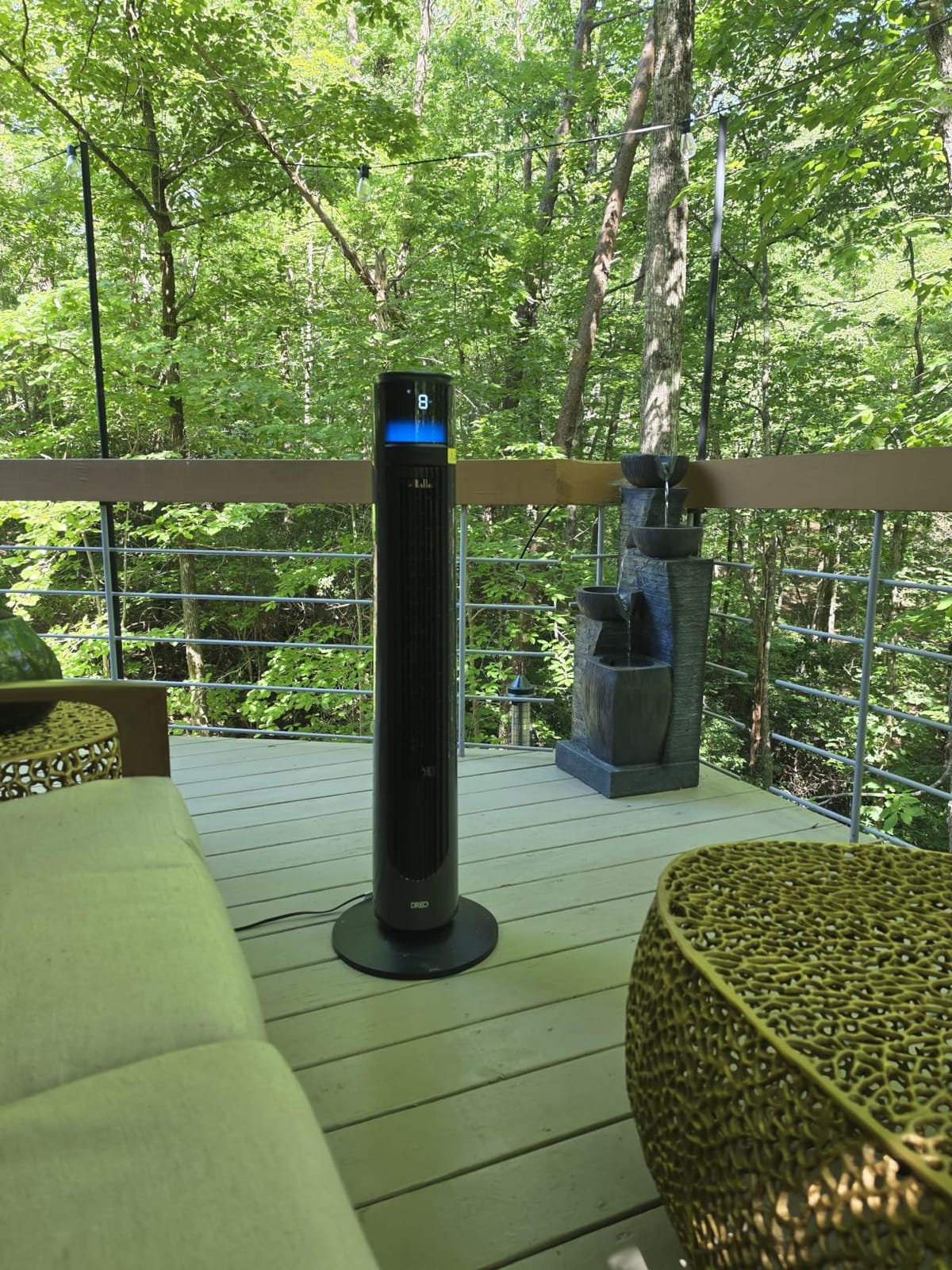 DREO TurboCool Outdoor Misting Fan 711AS, 33 ft/s High Velocity, 20dB Quiet | 12 Speeds, 4 Modes, 150° Customizable Oscillating, Smart Standing Fan for Bedroom, DC Motor, IPX4-rated Weather Resistant customer photo 2