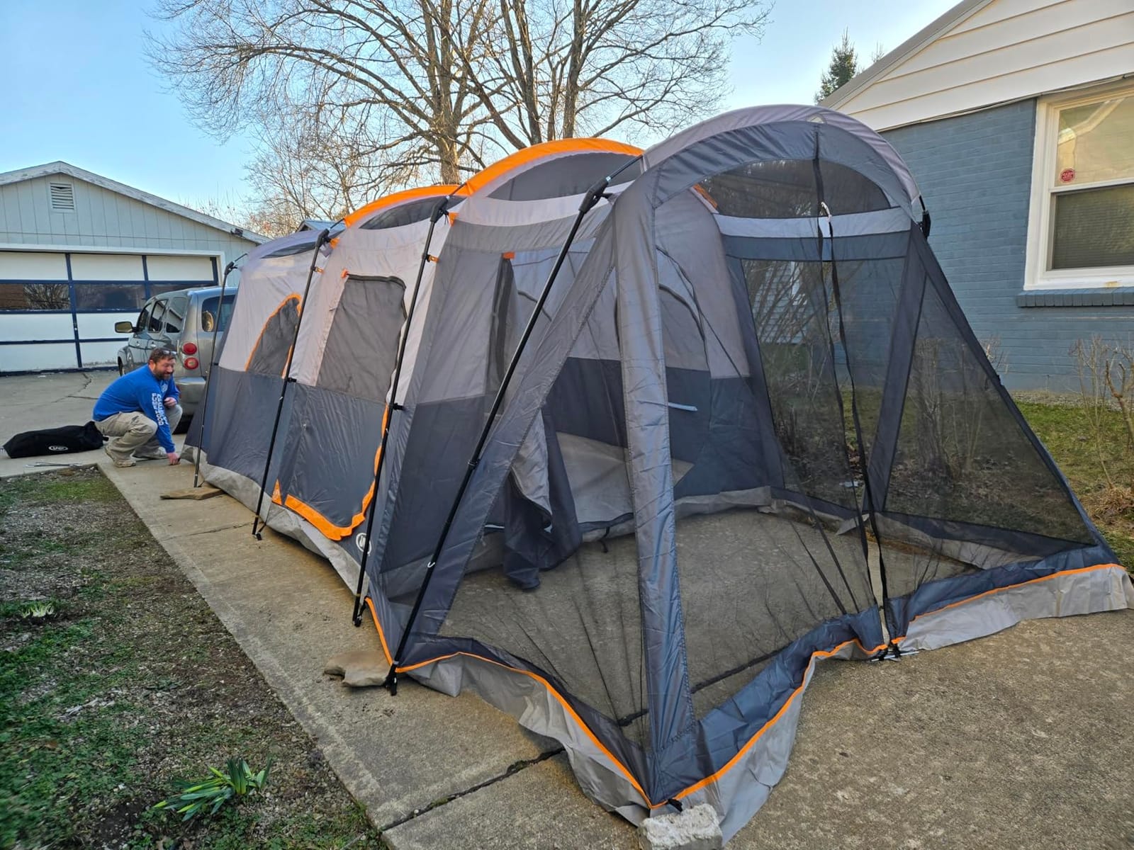 UNP Camping Tent 8 Person Waterproof Big Tunnel Tent with Screen Porch | and Rainfly Screen Room Outdoor Large Tents for Family Camping 20' x 9' x 80in(H) customer photo 1