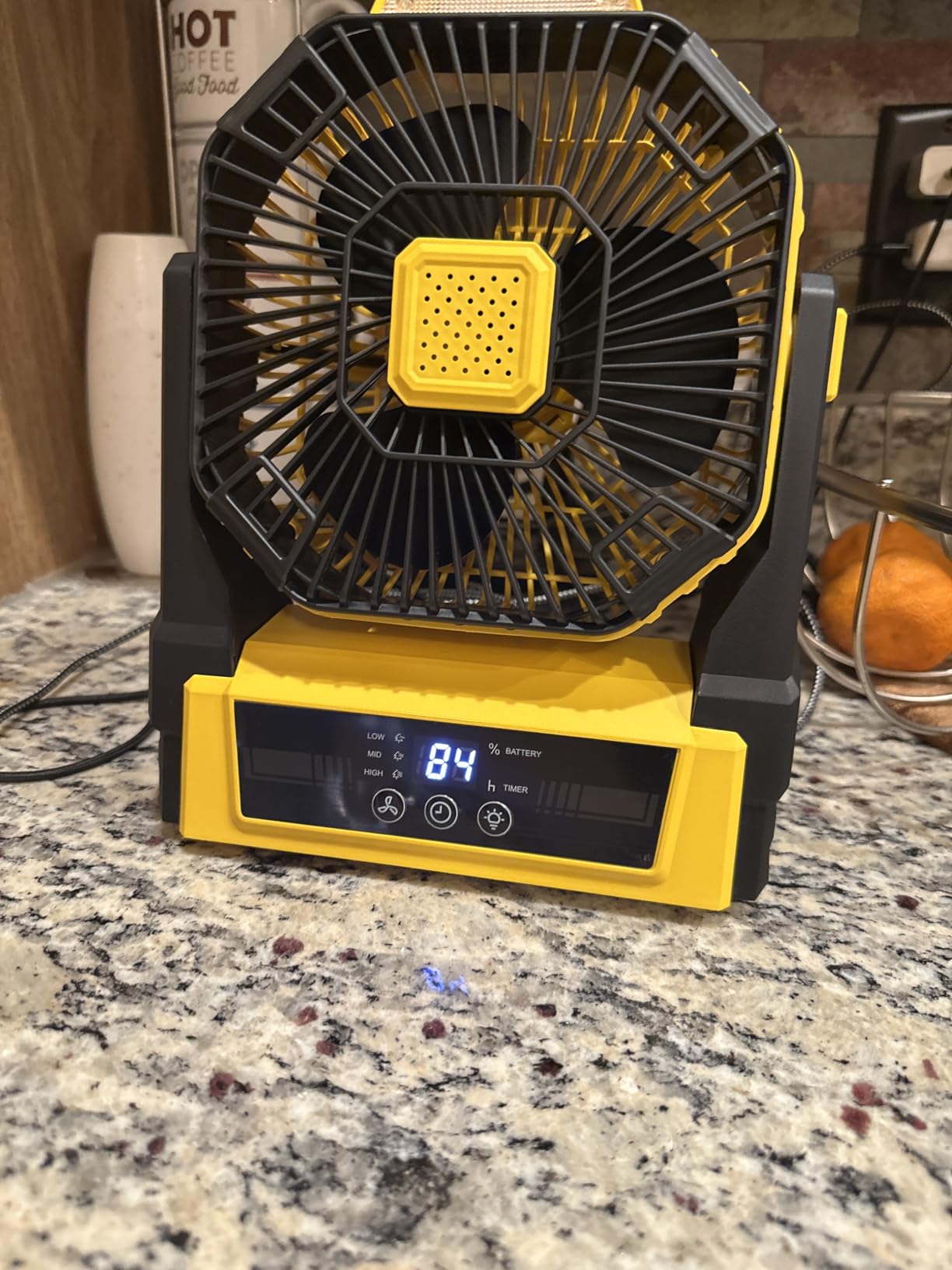 KopBeau Portable Camping Fan, 20000mAh Battery Operated Tent Fan with Light customer photo 2