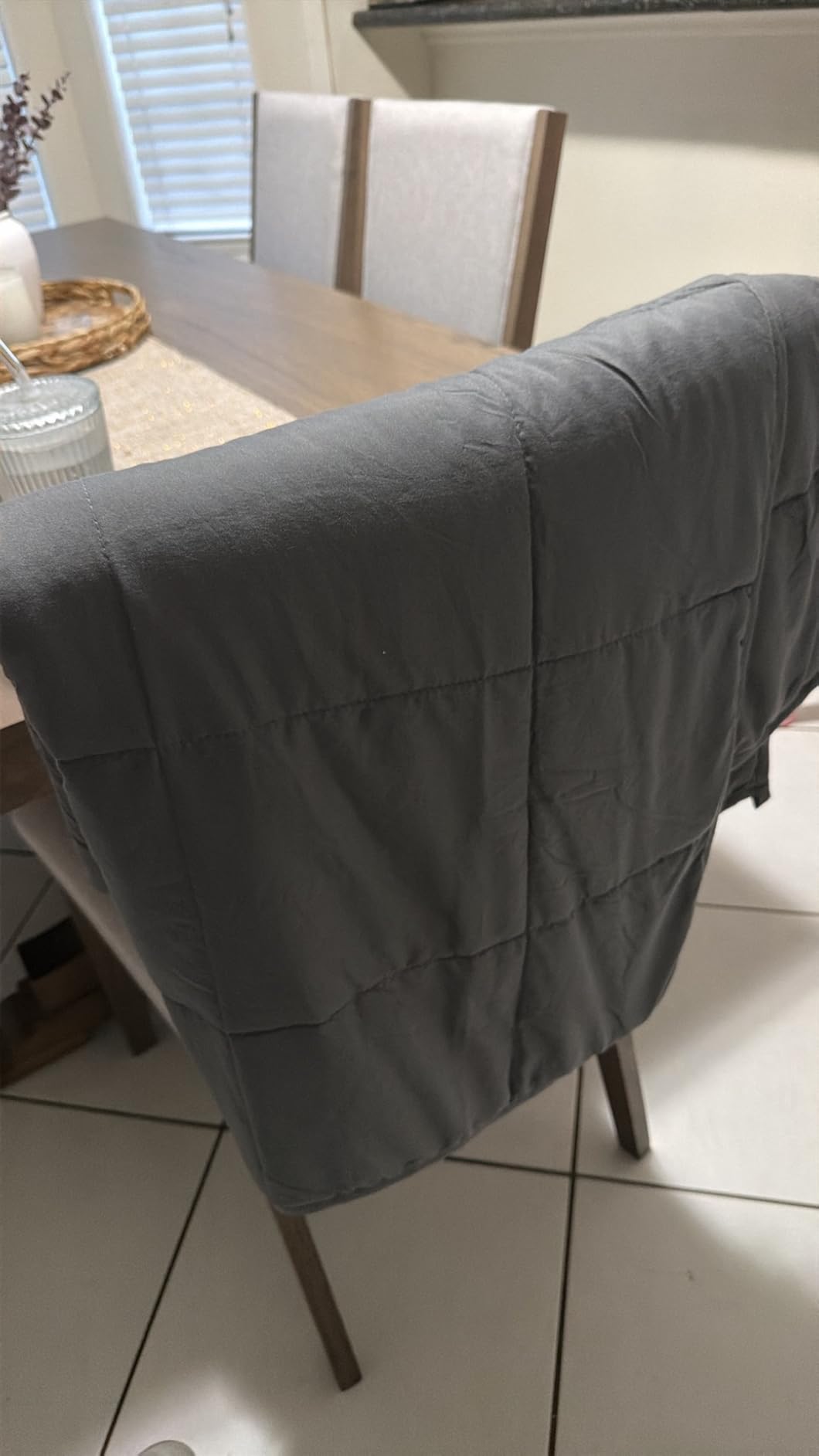 Machine Washable Weighted Blanket for Adults - Heavy Blankets for All-Season Sleeping, Cooling Soft & Breathable with Premium Glass Beads (60” x 80”｜15lbs) customer photo 1