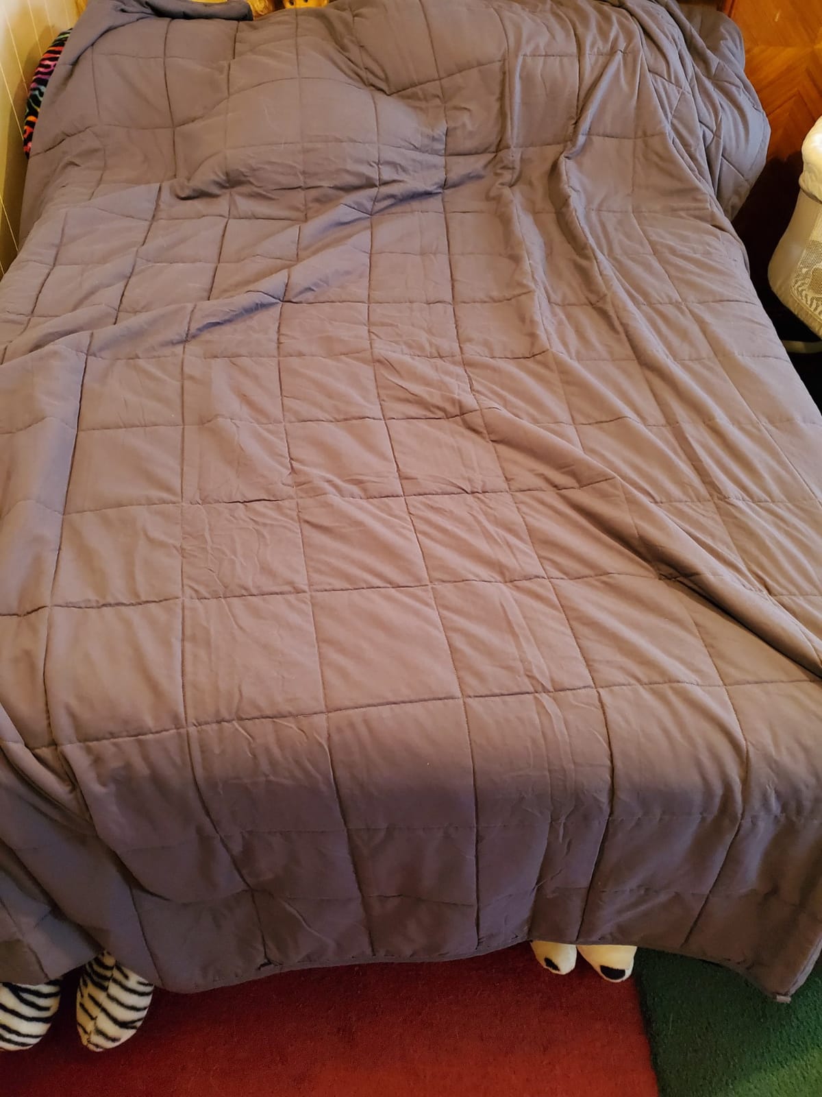 Machine Washable Weighted Blanket for Adults - Heavy Blankets for All-Season Sleeping, Cooling Soft & Breathable with Premium Glass Beads (60” x 80”｜15lbs) customer photo 2