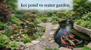 koi pond vs water garden