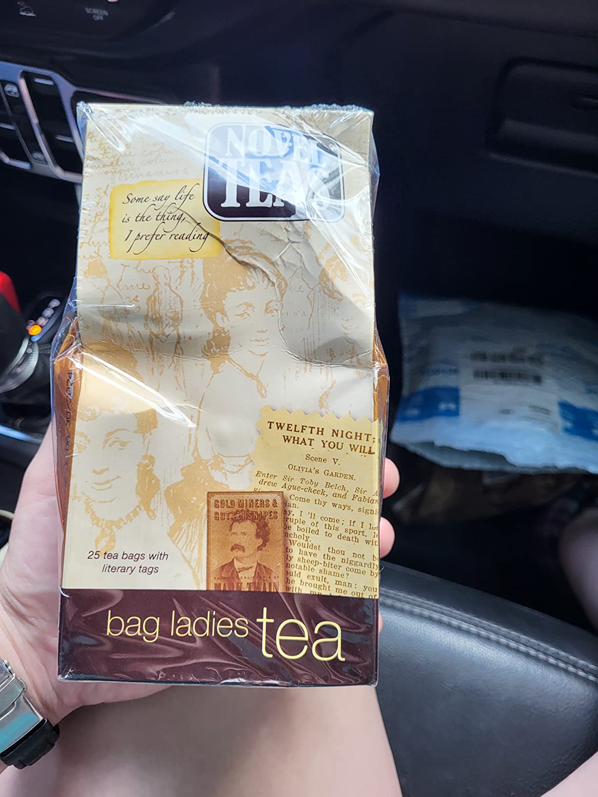 Novel Teas Book Lover's Tea contains 25 teabags individually tagged with literary quotes from the world over, made with the finest English Breakfast tea, for the book lover customer photo 1
