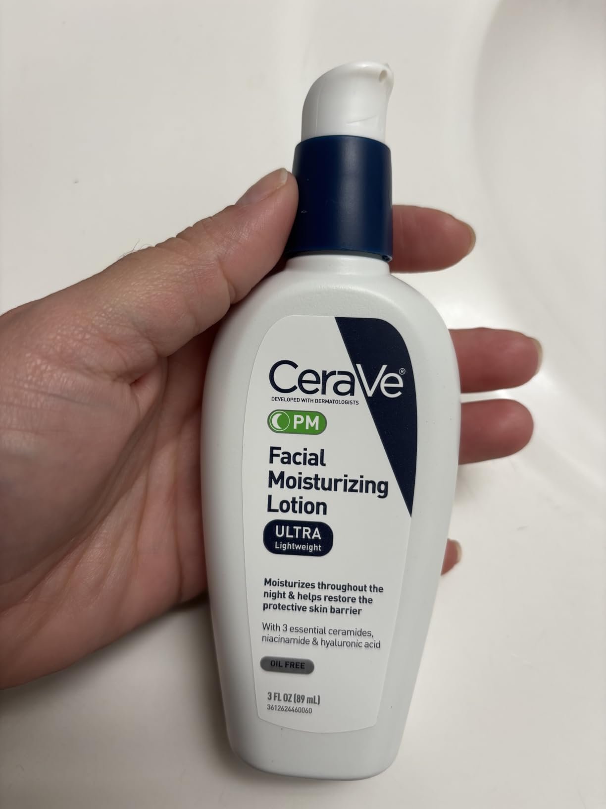 CeraVe PM Daily Facial Moisturizer, Skin Care for Dry Skin, Oil-Free, 3oz customer photo 1