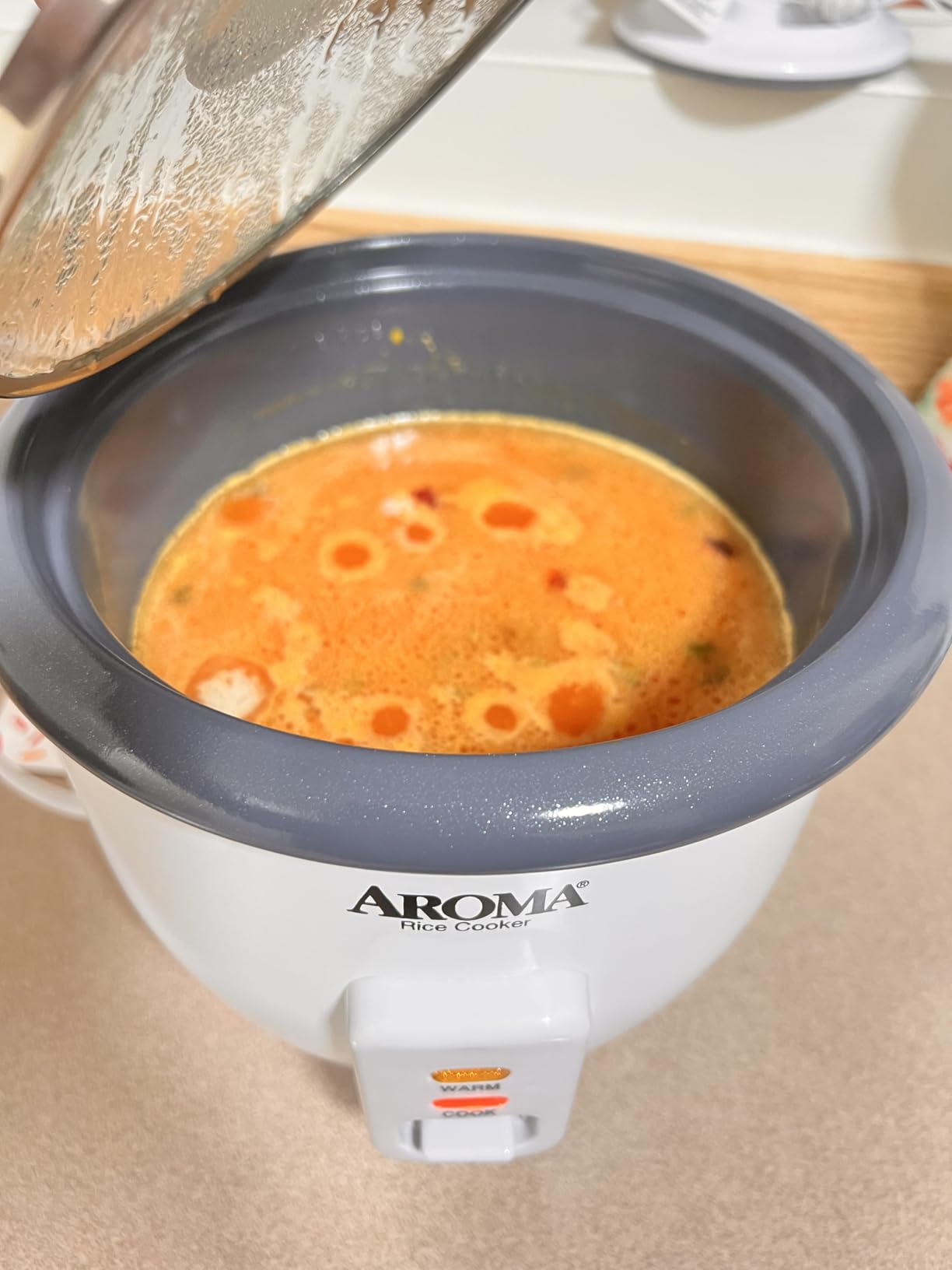 AROMA® Rice Cooker, 3-Cup (Uncooked) / 6-Cup (Cooked), Small Rice Cooker, Oatmeal Cooker, Soup Maker, Auto Keep Warm, 1.5 Qt, White, ARC-363NG customer photo 2