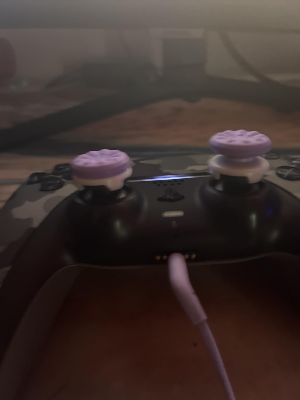KontrolFreek FPS Freek Galaxy Purple for PlayStation 4 (PS4) and PlayStation 5 (PS5) | Performance Thumbsticks | 1 High-Rise, 1 Mid-Rise | Purple customer photo 2
