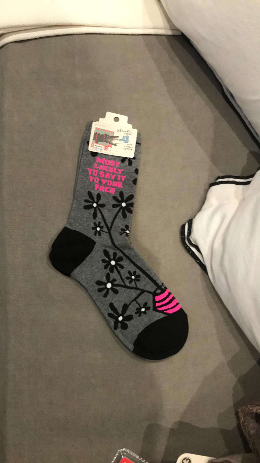 Blue Q Novelty Crew Socks - Funny Socks for Women, Fun Gifts - One Size customer photo 1