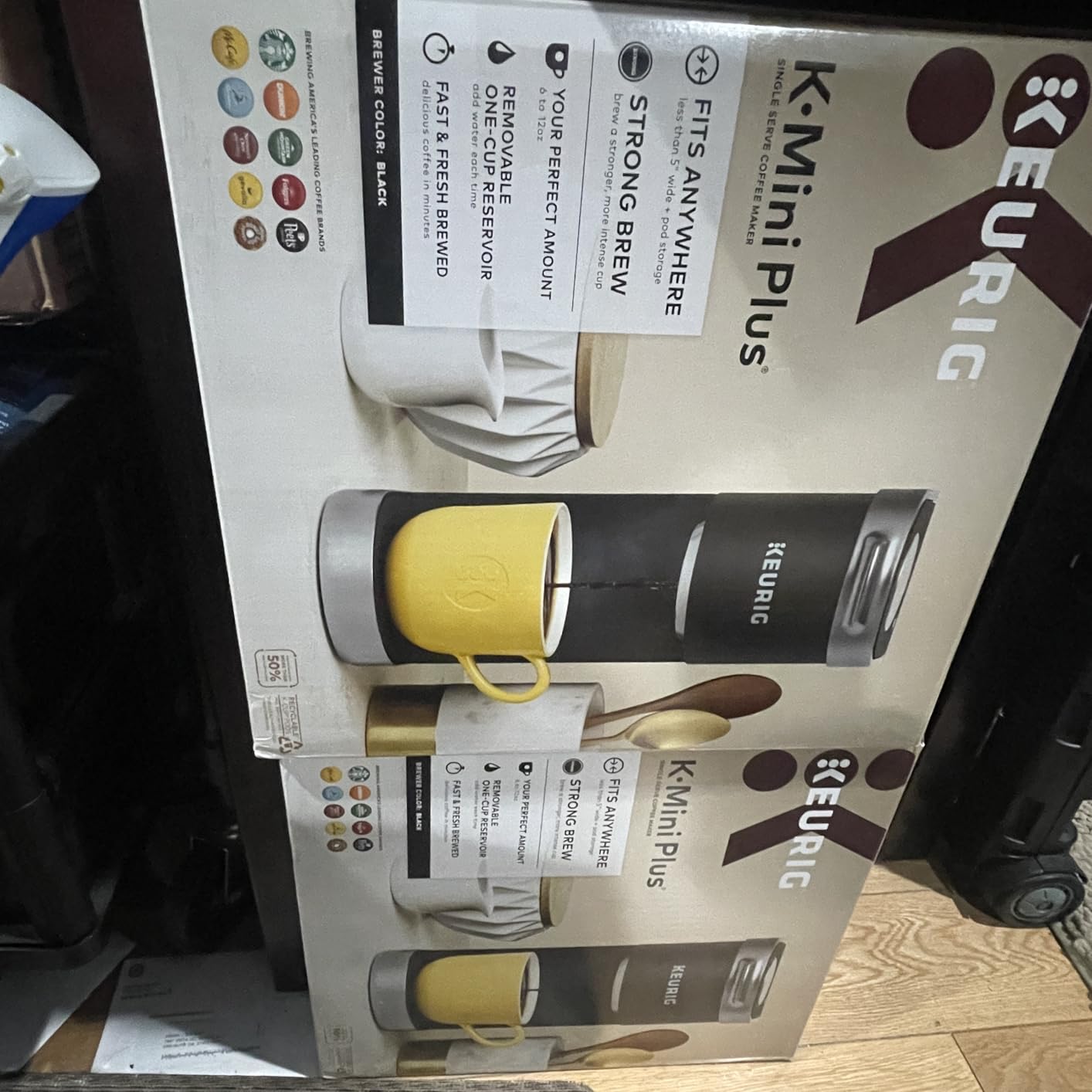 Keurig K-Mini Plus Single Serve K-Cup Pod Coffee Maker, with 6 to 12oz Brew Size, Stores up to 9 K-Cup Pods, Travel Mug Friendly, Matte Black customer photo 2