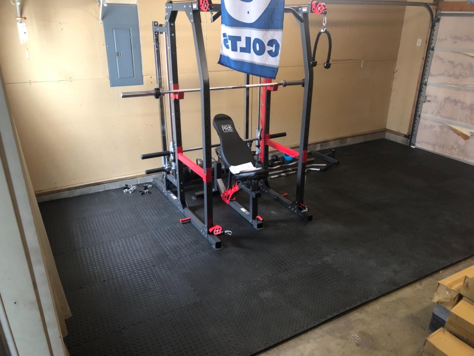 Marcy Smith Machine Home Gym with Weight Bench Cable Pulleys Dips SM-4903 customer photo 2