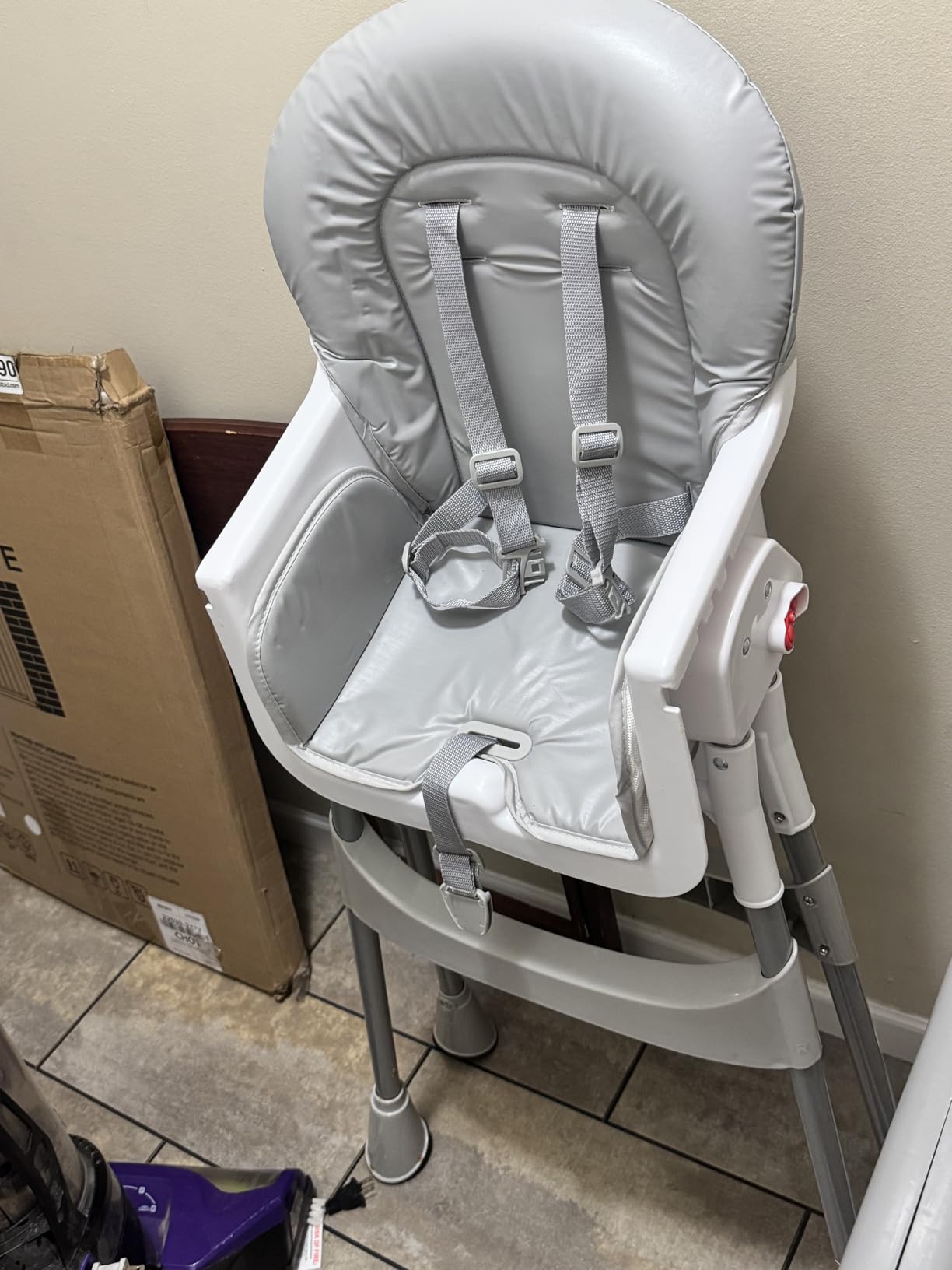 Dream On Me TableTalk 2-in-1 Convertible High Chair, 5-Point Harness, Gray customer photo 2