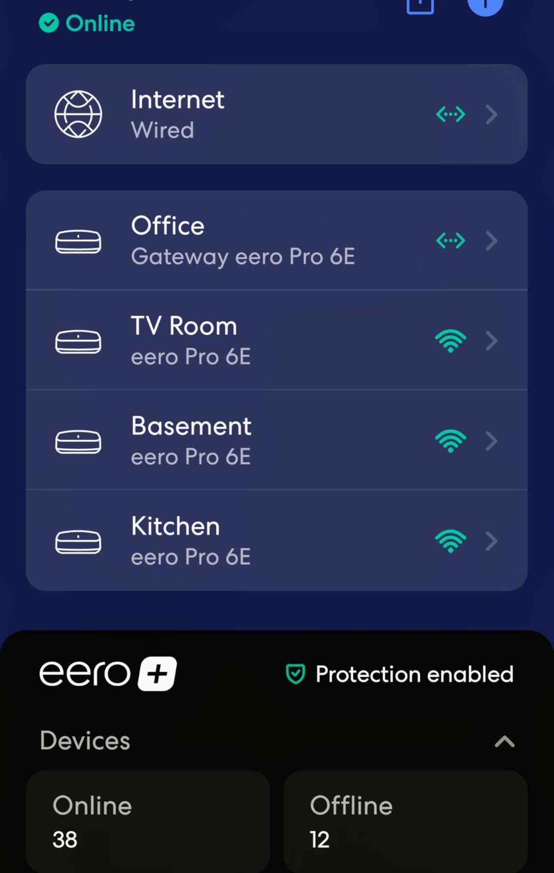 Amazon eero Pro 6E mesh wifi system - Supports internet plans up to 2.5 Gbps, Coverage up to 4,000 sq. ft., Connect 100+ devices, 2-pack customer photo 2