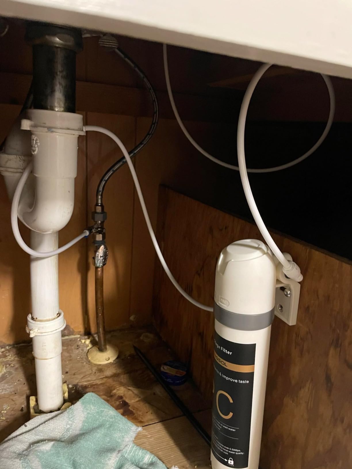 WINGSOL Under Sink Water Filter System with Chrome Faucet, NSF/ANSI 42&53 Anti-Clog Pleated Filter Quick Change EZ Install, Reduce PFAS/Lead/Chlorine/Sediment, 8K Gallons Long-Lasting Water Filter customer photo 2