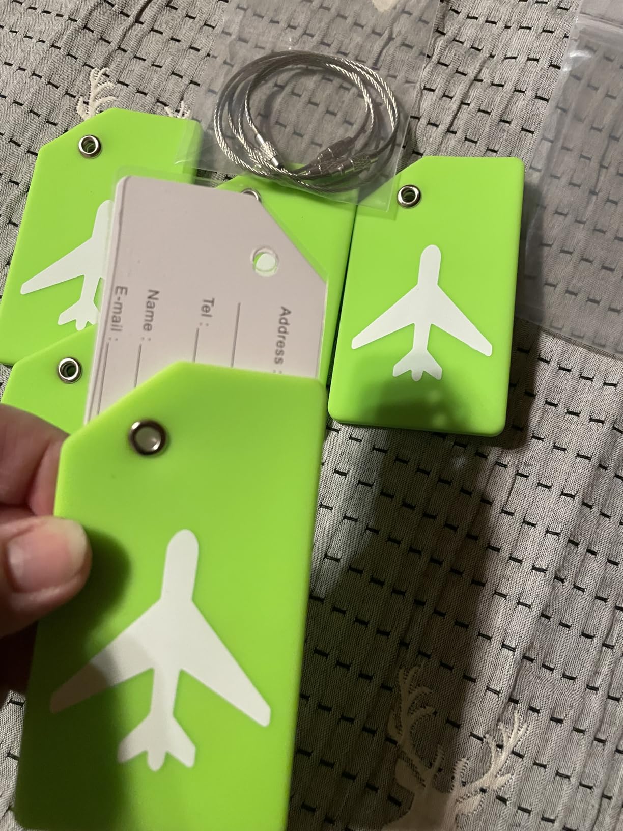 Gostwo 8 Pack Silicone Luggage Tags for Suitcases, Plane Travel Essentials customer photo 2