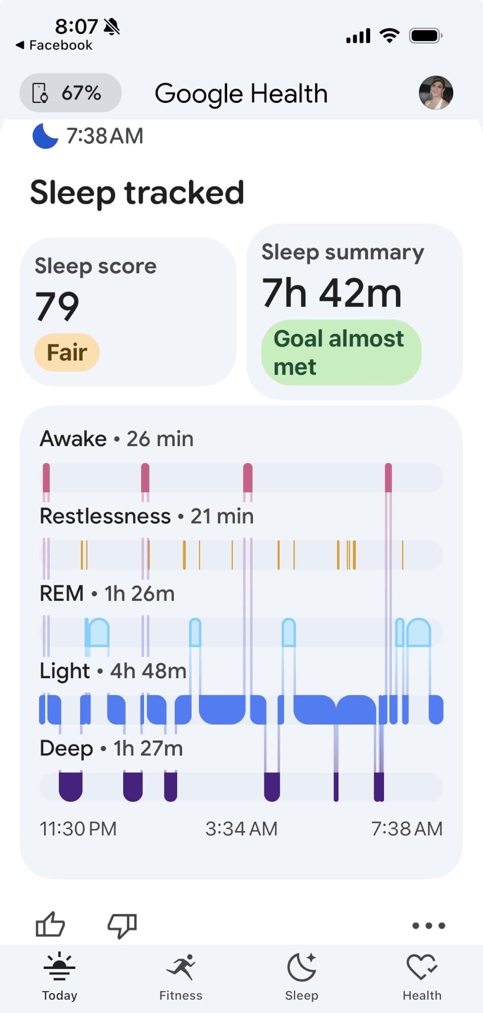Fitbit Inspire 3 Fitness Tracker – Advanced Health Insights with Stress Management, Workout Intensity & Sleep Tracking, 24/7 Heart Rate, Includes Small and Large Classic Bands (Midnight Zen/Black) customer photo 1
